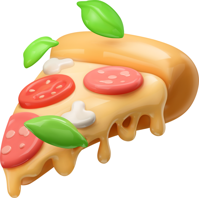 Cartoon 3d pizza